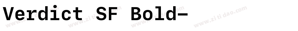 Verdict SF Bold字体转换
